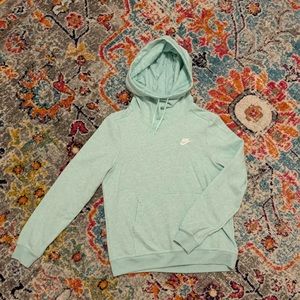 NIKE TEAL HOODIE WITH HIGH NECK